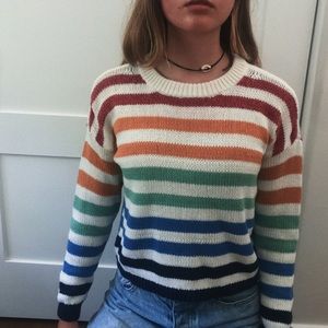rainbow american eagle sweater